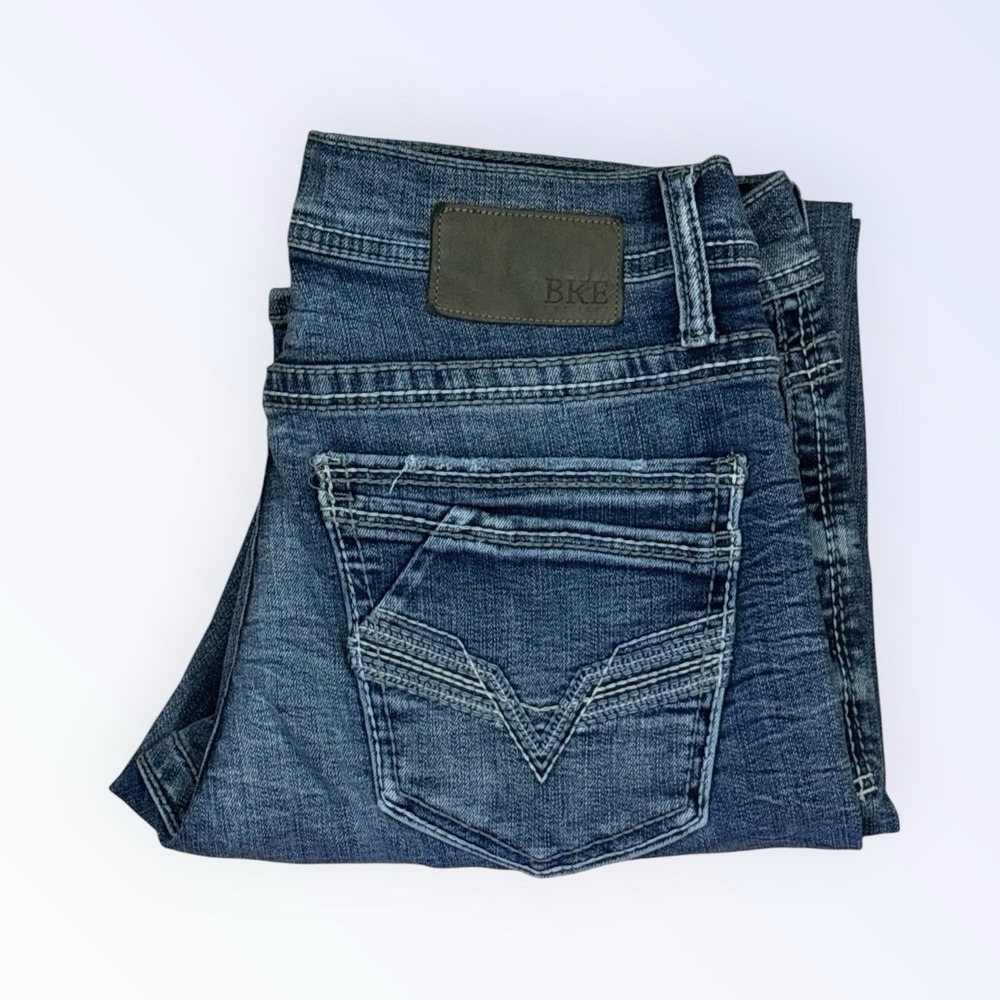 BKE‎ Jake Straight Jeans Mens 31x28.5 Blue Med Wash Regular Straight Denim